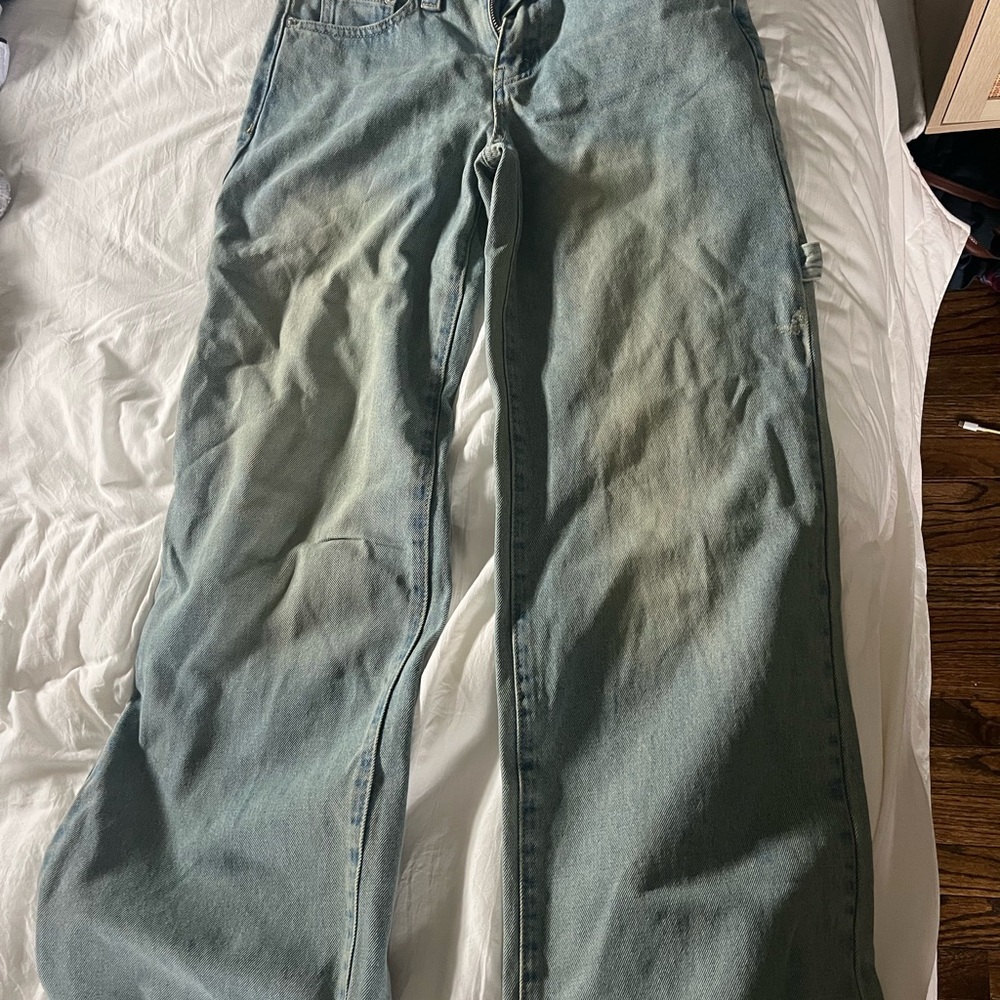 Light blue washed carpenter jeans (Edikted)